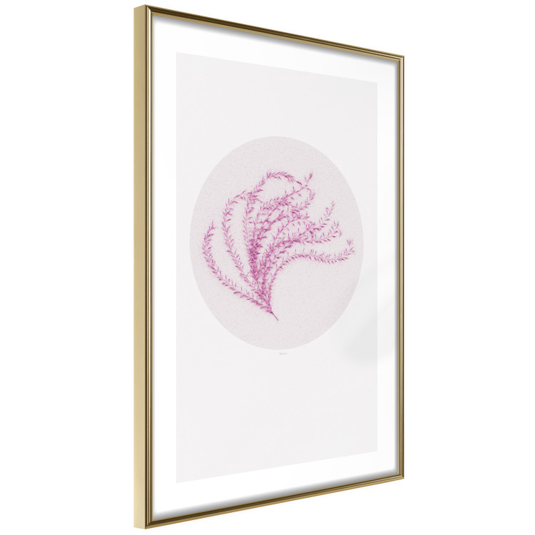 Poster Finesse of Nature - composition with pink plant and a circle on a light background 117770 additionalImage 8