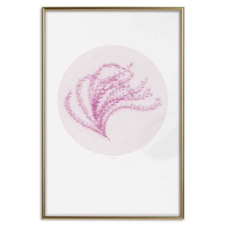 Poster Finesse of Nature - composition with pink plant and a circle on a light background 117770 additionalImage 19