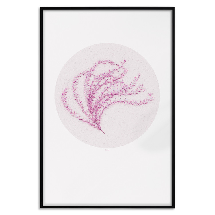 Poster Finesse of Nature - composition with pink plant and a circle on a light background 117770 additionalImage 20
