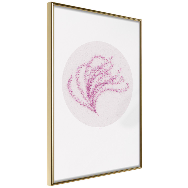 Poster Finesse of Nature - composition with pink plant and a circle on a light background 117770 additionalImage 12