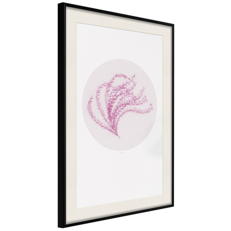 Poster Finesse of Nature - composition with pink plant and a circle on a light background 117770 additionalImage 3