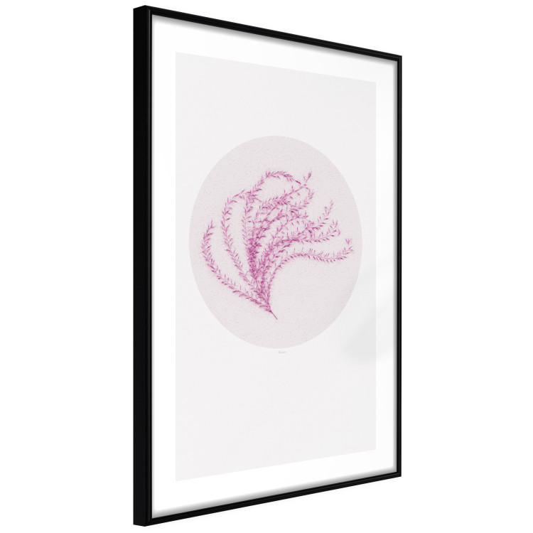 Poster Finesse of Nature - composition with pink plant and a circle on a light background 117770 additionalImage 11