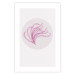 Poster Finesse of Nature - composition with pink plant and a circle on a light background 117770 additionalThumb 25