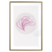Poster Finesse of Nature - composition with pink plant and a circle on a light background 117770 additionalThumb 18