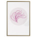 Poster Finesse of Nature - composition with pink plant and a circle on a light background 117770 additionalThumb 26