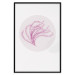Poster Finesse of Nature - composition with pink plant and a circle on a light background 117770 additionalThumb 27