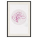 Poster Finesse of Nature - composition with pink plant and a circle on a light background 117770 additionalThumb 17