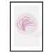 Poster Finesse of Nature - composition with pink plant and a circle on a light background 117770 additionalThumb 19
