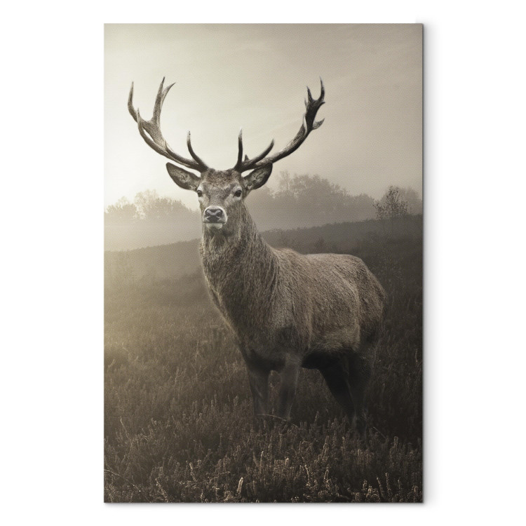 Canvas Art Print Deer in Sepia (1 Part) Vertical 119170 additionalImage 7