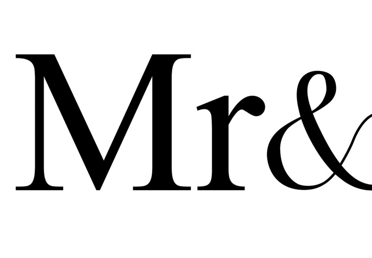 Wall Poster Mr. and Mrs. - black and white simple composition with English text 120470 additionalImage 9