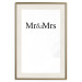 Wall Poster Mr. and Mrs. - black and white simple composition with English text 120470 additionalThumb 19