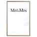 Wall Poster Mr. and Mrs. - black and white simple composition with English text 120470 additionalThumb 20