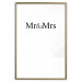 Wall Poster Mr. and Mrs. - black and white simple composition with English text 120470 additionalThumb 16