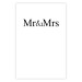 Wall Poster Mr. and Mrs. - black and white simple composition with English text 120470