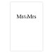 Wall Poster Mr. and Mrs. - black and white simple composition with English text 120470 additionalThumb 25