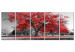 Canvas Autumn in the Park (5 Parts) Narrow Red 122770