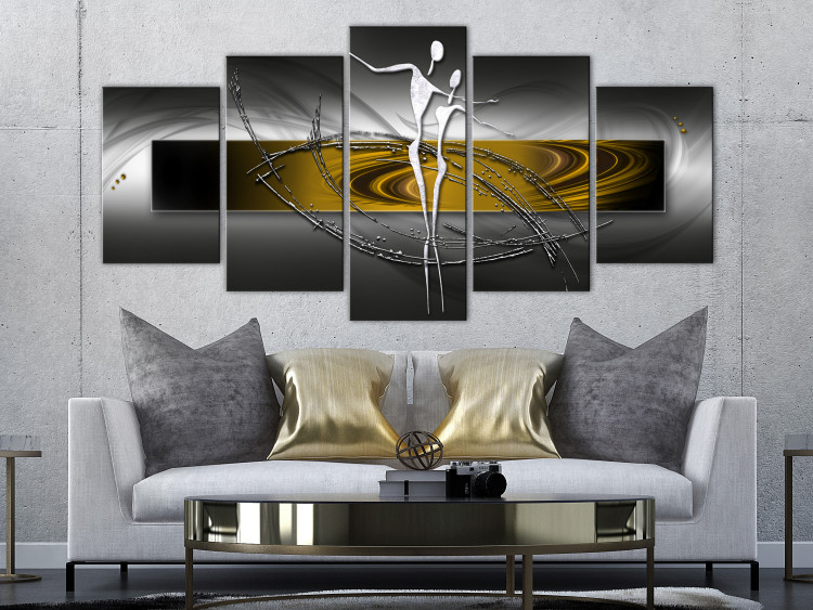 Canvas Print Tango (5 Parts) Wide Brown 123570 additionalImage 3