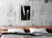 Wall Poster Evening Stroll - white elongated abstract stripes on black background 123670 additionalThumb 21