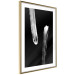 Wall Poster Evening Stroll - white elongated abstract stripes on black background 123670 additionalThumb 6