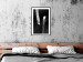 Wall Poster Evening Stroll - white elongated abstract stripes on black background 123670 additionalThumb 4
