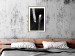 Wall Poster Evening Stroll - white elongated abstract stripes on black background 123670 additionalThumb 13