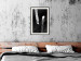 Wall Poster Evening Stroll - white elongated abstract stripes on black background 123670 additionalThumb 22