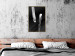 Wall Poster Evening Stroll - white elongated abstract stripes on black background 123670 additionalThumb 5