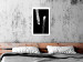 Wall Poster Evening Stroll - white elongated abstract stripes on black background 123670 additionalThumb 4