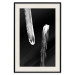 Wall Poster Evening Stroll - white elongated abstract stripes on black background 123670 additionalThumb 18