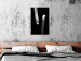 Wall Poster Evening Stroll - white elongated abstract stripes on black background 123670 additionalThumb 23