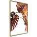 Poster Golden Garden - tropical leaves in copper hue on white background 123770 additionalThumb 12