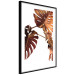 Poster Golden Garden - tropical leaves in copper hue on white background 123770 additionalThumb 11