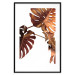 Poster Golden Garden - tropical leaves in copper hue on white background 123770 additionalThumb 15
