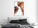 Poster Golden Garden - tropical leaves in copper hue on white background 123770 additionalThumb 5