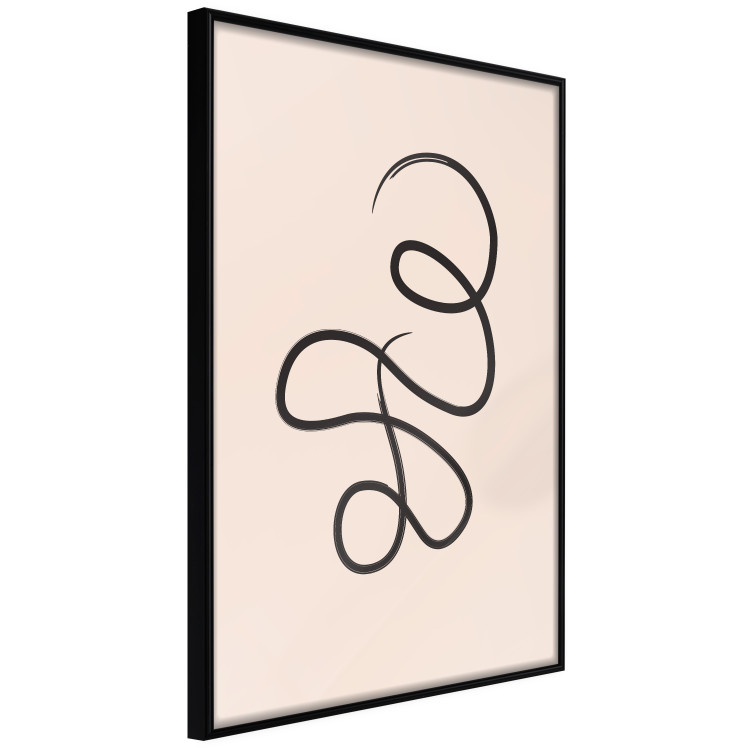 Wall Poster Loop of Thoughts - abstract line art of a twisted line on a pastel background 125670 additionalImage 10