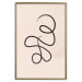Wall Poster Loop of Thoughts - abstract line art of a twisted line on a pastel background 125670 additionalThumb 16