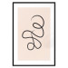 Wall Poster Loop of Thoughts - abstract line art of a twisted line on a pastel background 125670 additionalThumb 15