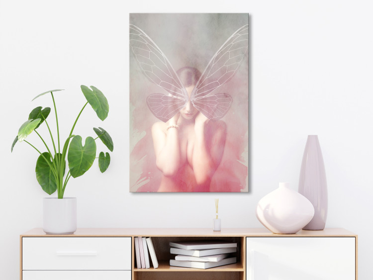 Canvas Night Butterfly (1-part) vertical - female nude with butterfly wings 127470 additionalImage 3