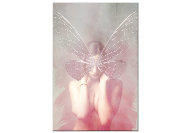 Canvas Night Butterfly (1-part) vertical - female nude with butterfly wings 127470