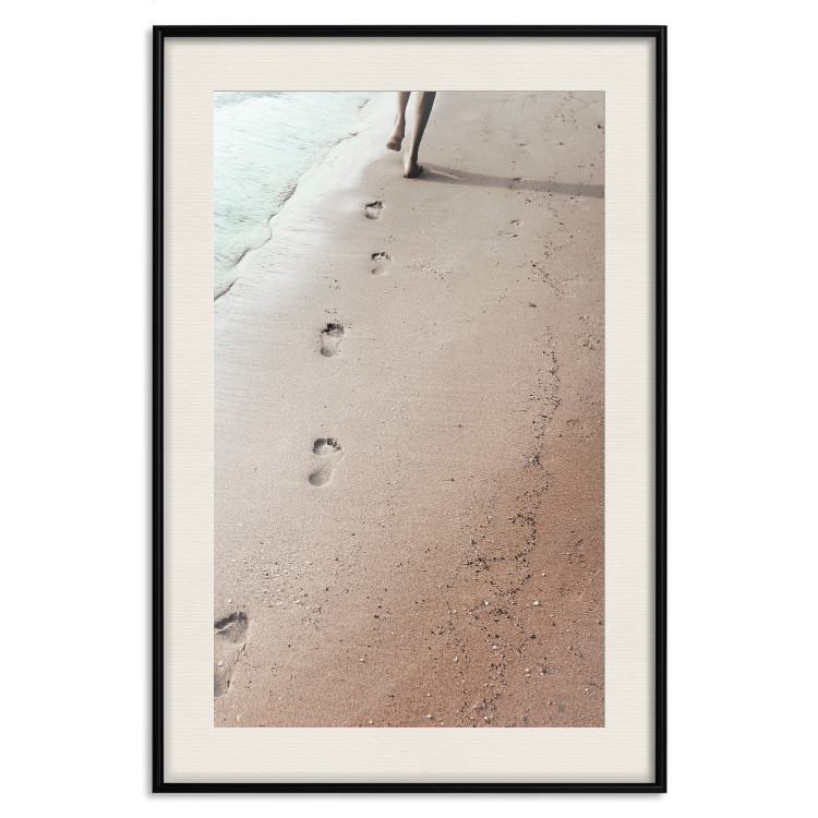 Wall Poster Fleeting Trace - composition with a woman running on a sandy beach 129470 additionalImage 19