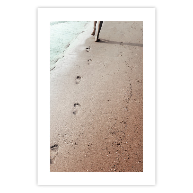 Wall Poster Fleeting Trace - composition with a woman running on a sandy beach 129470 additionalImage 19