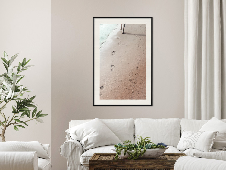 Wall Poster Fleeting Trace - composition with a woman running on a sandy beach 129470 additionalImage 24