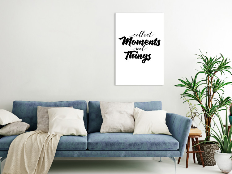 Canvas Art Print Collect Moments Not Things (1-part) vertical - inscriptions in English 129570 additionalImage 3