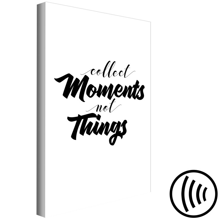 Canvas Art Print Collect Moments Not Things (1-part) vertical - inscriptions in English 129570 additionalImage 6