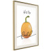 Poster Hello Fall - orange pumpkin and English text on a white background 131770 additionalThumb 4