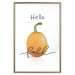 Poster Hello Fall - orange pumpkin and English text on a white background 131770 additionalThumb 16