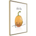 Poster Hello Fall - orange pumpkin and English text on a white background 131770 additionalThumb 6