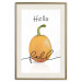 Poster Hello Fall - orange pumpkin and English text on a white background 131770 additionalThumb 20