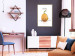 Poster Hello Fall - orange pumpkin and English text on a white background 131770 additionalThumb 15