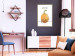 Poster Hello Fall - orange pumpkin and English text on a white background 131770 additionalThumb 9